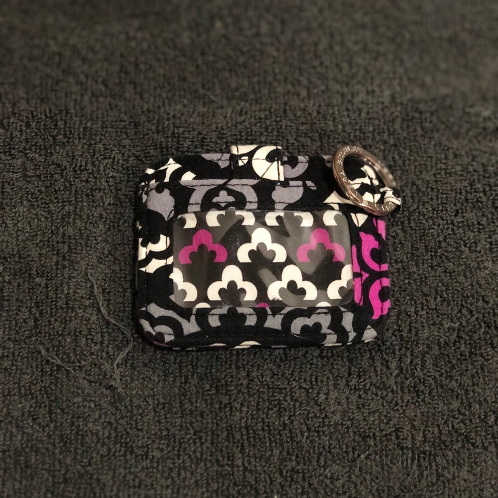 Vera Bradley ID key ring with card holder